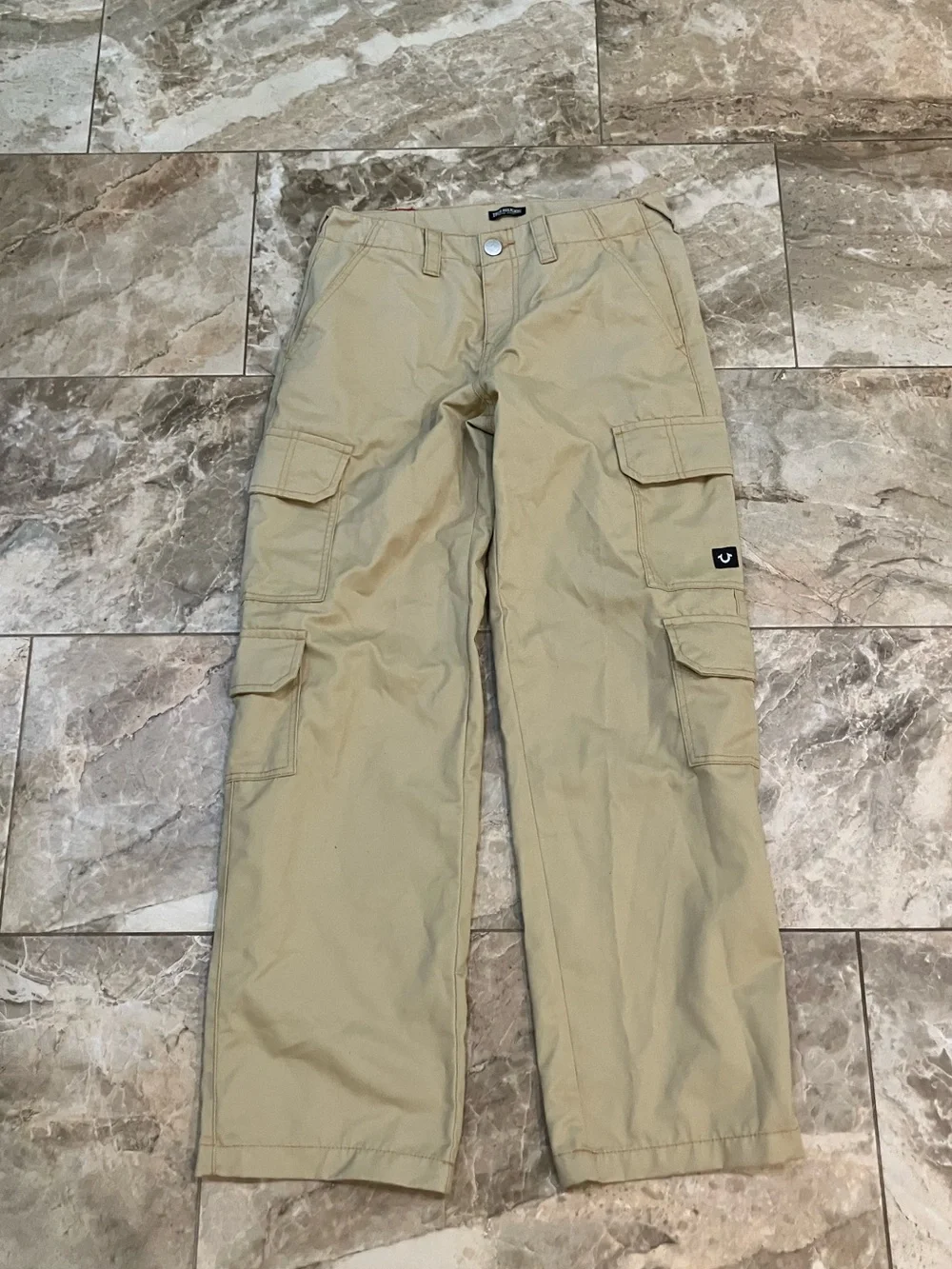True Religion Warped Horseshoe Single Needle Cargo pants
